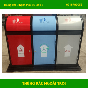 Địa chỉ bán thùng rác inox 3 ngăn uy tín tại Đà Nẵng