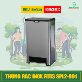 THÙNG RÁC MEGA ĐẠP 40 LÍT