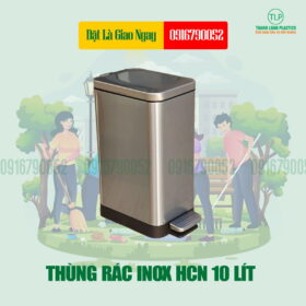 Thùng Rác Inox Chân Đạp HCN 10 Lít