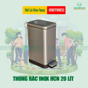 Thùng Rác Inox Chân Đạp HCN 20 Lít